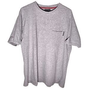 Stylish Perry Ellis Men's Large Grey Pocket T-Shirt